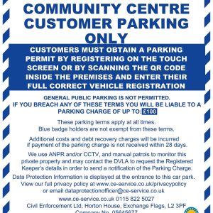 Community Centre Car Park – Introduction of ANPR
